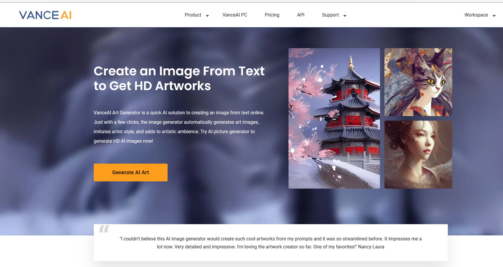 VanceAI art generator
